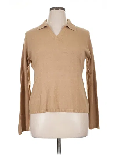 Pre-owned Josephine Chaus Pullover Sweater In Tan