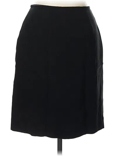 Pre-owned Josephine Chaus Silk Skirt In Black