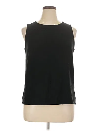 Pre-owned Josephine Chaus Sleeveless Top Black Halter Neckline Tops