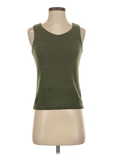 Pre-owned Josephine Chaus Sleeveless Top Green Scoop Neck Tops