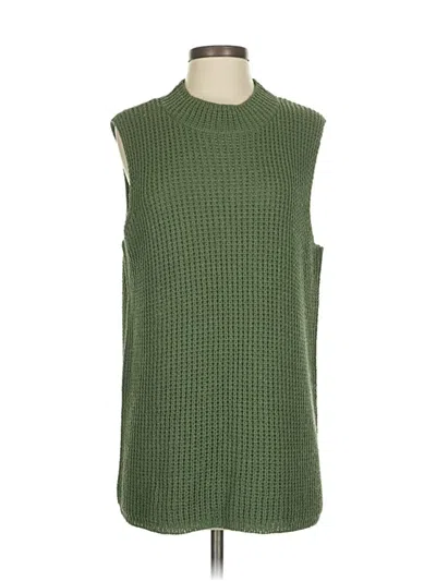 Pre-owned Josephine Chaus Sweater Vest In Green