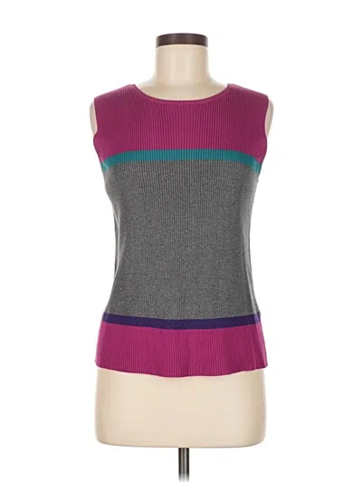 Pre-owned Josephine Chaus Sweater Vest In Purple