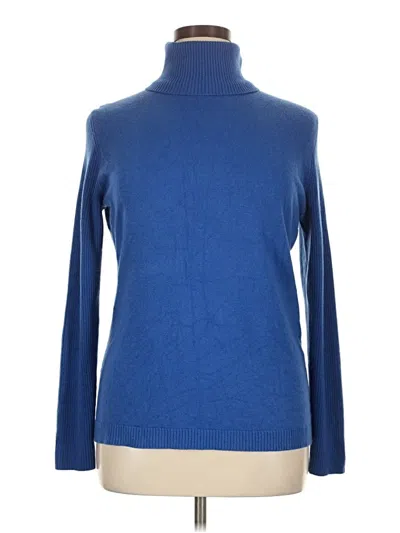 Pre-owned Josephine Chaus Turtleneck Sweater In Blue