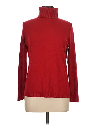 Pre-owned Josephine Chaus Turtleneck Sweater In Red