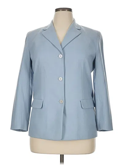 Pre-owned Josephine Chaus Wool Blazer Jacket In Blue