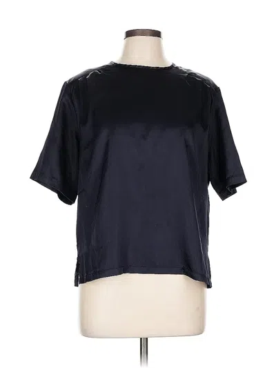 Pre-owned Josephine Short Sleeve Blouse In Black