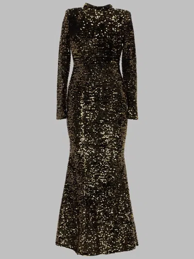Joshe Abito In Paillettes In Gold