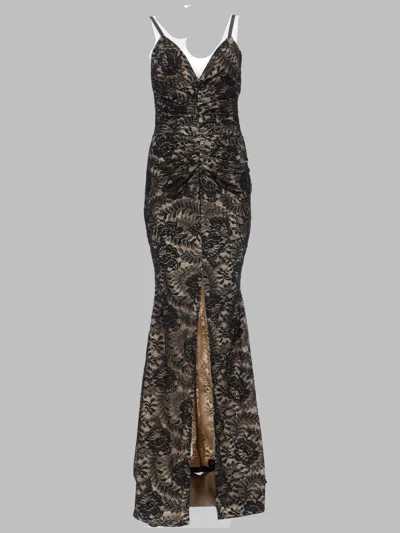 Joshe Lace Nylon Dress In Black