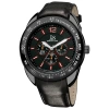 JOSHUA AND SONS JOSHUA AND SONS BLACK DIAL BLACK LEATHER MEN'S WATCH JS-45-BK
