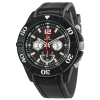 JOSHUA AND SONS JOSHUA AND SONS CHRONOGRAPH BLACK DIAL BLACK LEATHER MEN'S WATCH JS51GY