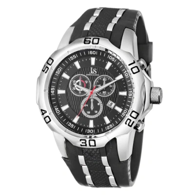 Joshua And Sons Chronograph Black Dial Men's Watch Js50ssb In Black / Silver