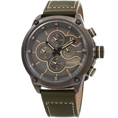 Joshua And Sons Chronograph Quartz Grey Dial Men's Watch Jx133gn In Green