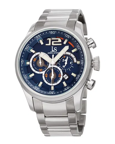 Joshua And Sons Joshu & Sons Men's Stainless Steel Watch In White