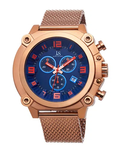 Joshua And Sons Joshua & Sons Men's Casual Watch In Brown