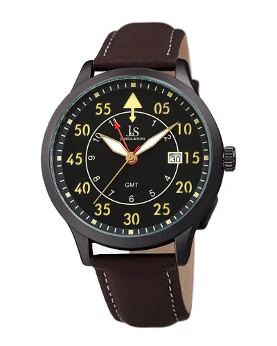 Joshua And Sons Joshua & Sons Men's Leather Watch