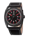 Joshua And Sons Joshua & Sons Men's Leather Watch