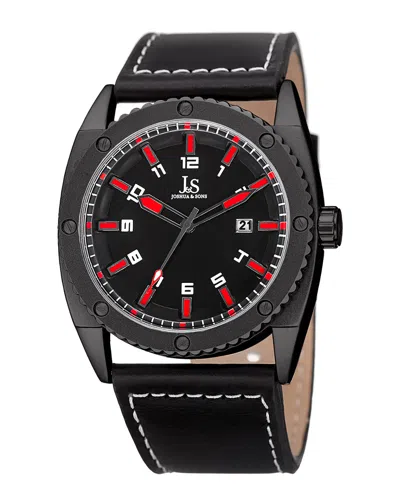 Joshua And Sons Joshua & Sons Men's Leather Watch