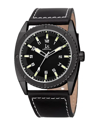 JOSHUA AND SONS JOSHUA & SONS MEN'S LEATHER WATCH