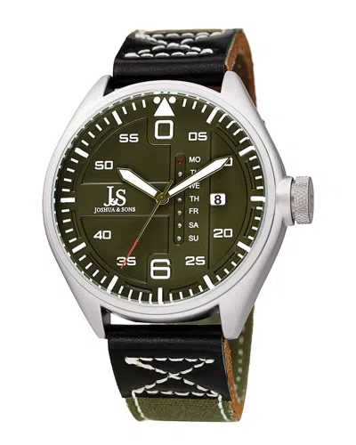 Joshua And Sons Joshua & Sons Men's Leather Watch