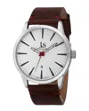 Joshua And Sons Joshua & Sons Men's Leather Watch In Multicolor