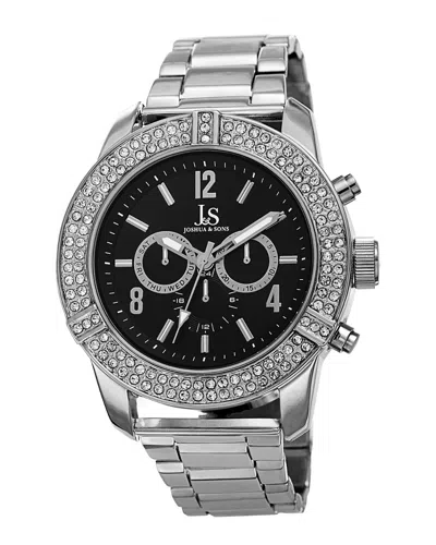 Joshua And Sons Joshua & Sons Men's Metal Watch In Silver