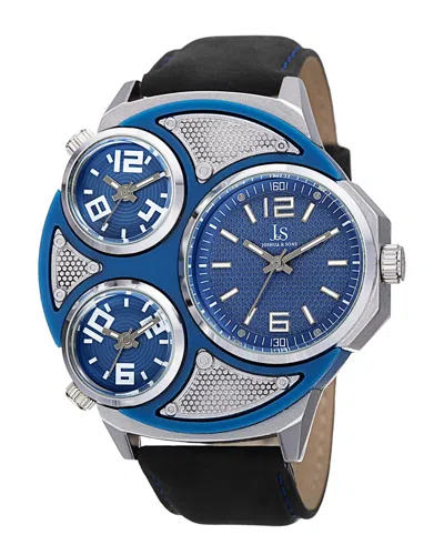 Joshua And Sons Joshua & Sons Men's Nubuck Leather Watch
