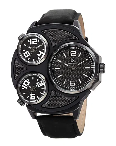 Joshua And Sons Joshua & Sons Men's Nubuck Leather Watch