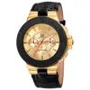 Joshua And Sons Joshua & Sons Men's Genuine Leather Watch In Black