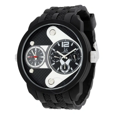 Joshua And Sons Multi-function Black Dial Black Silicone Men's Watch Js52bk