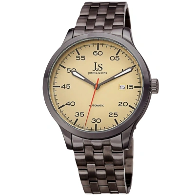 Joshua And Sons Quartz Beige Dial Men's Watch Jx149gn In Yellow