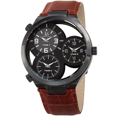 Joshua And Sons Joshua & Sons See Through Dial Men's Watch Jx119tn In Brown