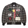Joshua Jamal Flannel Patchwork Bomber Multicolor In Multi