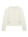 Joshua Sanders Bear-embroidered Cardigan In White
