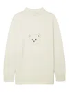 Joshua Sanders Bear-embroidered Crew-neck Sweater In Neutral