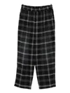 Joshua Sanders Checked Elastic-waist Trousers In Black