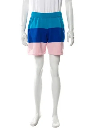 Pre-owned Joshua Sanders Colorblock Pattern Mini Shorts In Blue