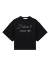 Joshua Sanders Crystal-embellished Boxy Top In Black