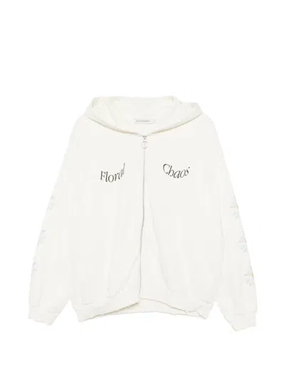 Joshua Sanders Daisy-print Distressed Jacket In Neutral