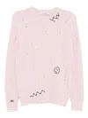 Joshua Sanders Distressed Jumper In Pink