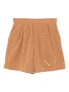 Joshua Sanders Embroidered Fleece Shorts In Brown