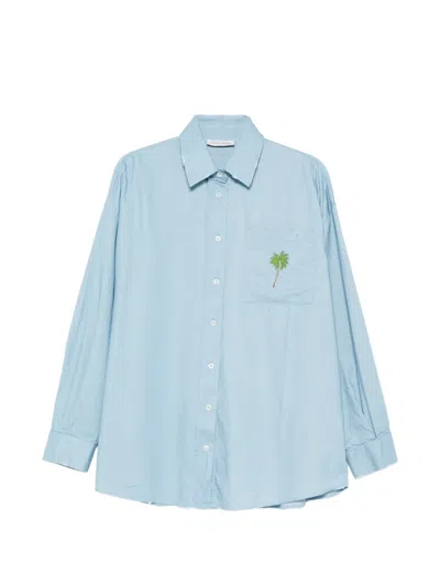 Joshua Sanders Embroidered Shirt In Blue