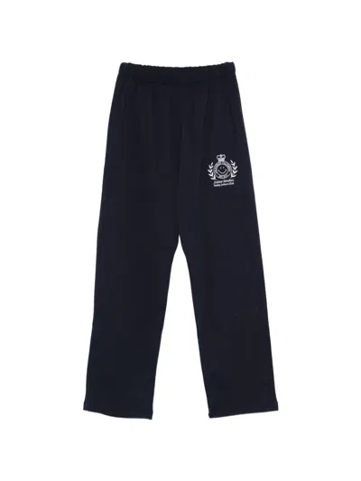 Joshua Sanders Embroidered Track Pants In Blue