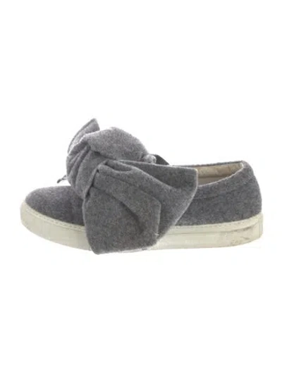 Pre-owned Joshua Sanders Felt Colorblock Pattern Sneakers In Gray