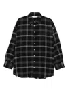 Joshua Sanders Frayed Check-pattern Shirt In Black