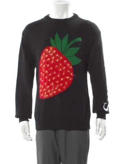 Pre-owned Joshua Sanders Graphic Print Crew Neck Pullover W/ Tags In Black