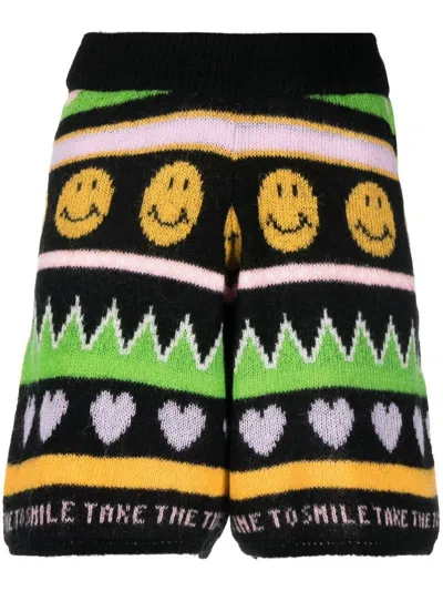 JOSHUA SANDERS GRAPHIC-PRINT KNITTED SHORTS