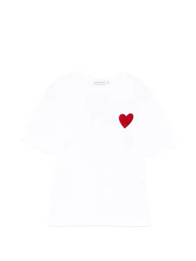 Joshua Sanders Heart T-shirt In White