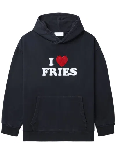 Joshua Sanders Flocked-slogan Hoodie In Schwarz