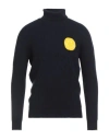 Joshua Sanders Joshua*s Man Turtleneck Midnight Blue Size Xl Merino Wool In Blue
