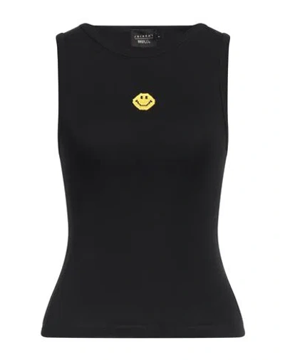 Joshua Sanders Smiley-motif Tank Top In Schwarz